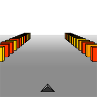 Playing Cubefield, an old flash game