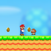 Playing Mario Adventure 2, an old flash game