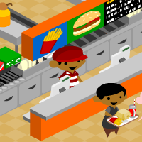 Playing McDonald's Video Game, an old flash game