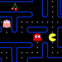 Playing Pacman, an old flash game