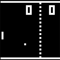 Playing Pong, an old flash game