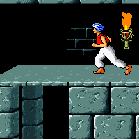 Playing Prince of Persia, an old flash game