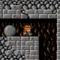 Playing Rick Dangerous, an old flash game